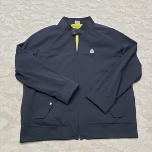 Psycho Bunny Track Jacket Mens 3XL Blue Full Zip Pockets Long Sleeve